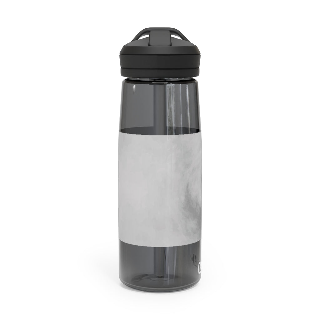 Illusion CamelBak Eddy® Water Bottle in 20oz and 25oz sizes, showcasing its durable Tritan™ material and spill-proof design.